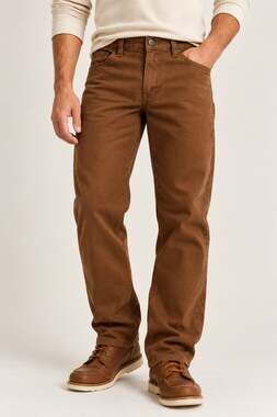 Adventuridge Flannel Lined Pants Mens 40x32 Brown Cotton Plaid Workwear